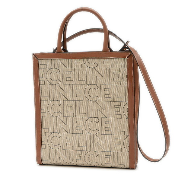 Celine Vertical Cabas Bag White Canvas - Picture 1 of 6